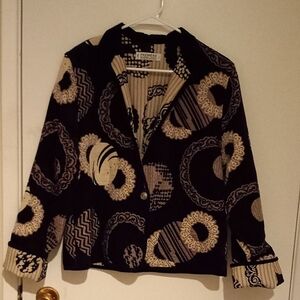 Premiere Reversible Blazer. Women's Large Black and Cream.